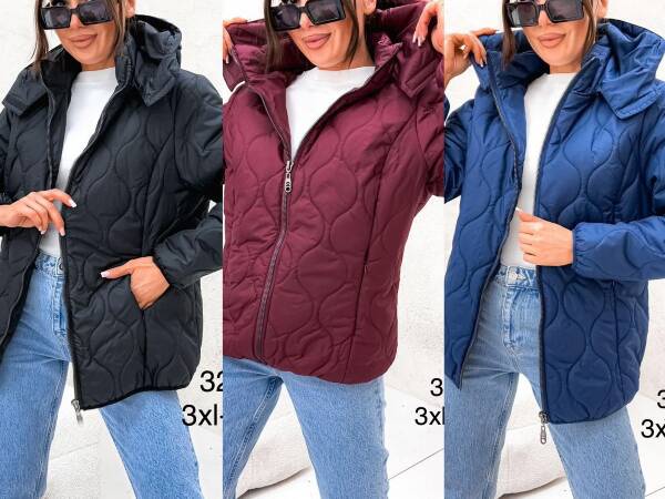 Kurtki damskie duże rozmiary Roz 3XL-7XL, 1 Kolor Paczka 5 szt